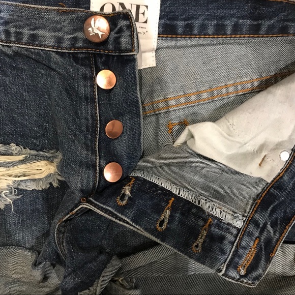 One Teaspoon Hawks Denim Shorts 30 - Picture 3 of 8